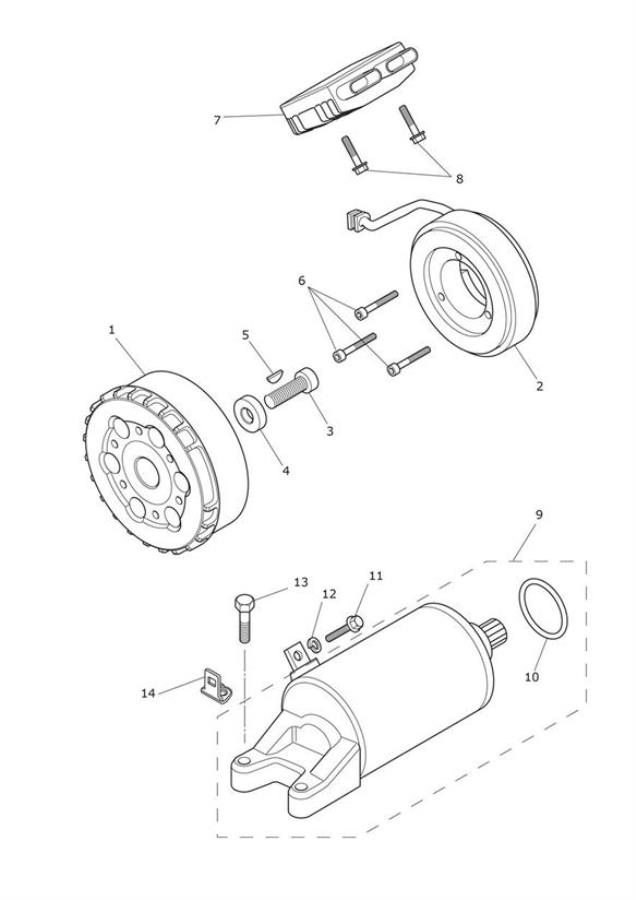 Diagram Starter & Alternator for your 2022 Triumph Bonneville Bobber   