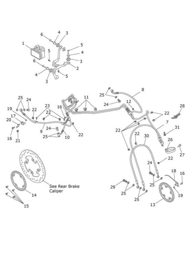 Diagram ABS System for your 2020 Triumph Tiger   