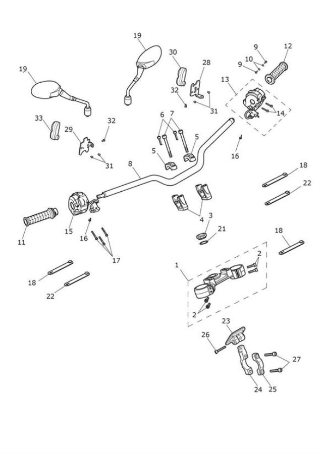 Diagram Handlebars & Switches for your 2008 Triumph Street Triple   