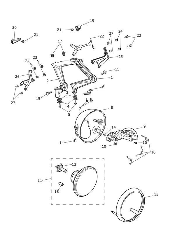 Diagram Headlights for your 2017 Triumph Street Twin   