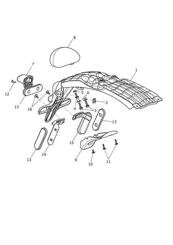 Diagram Rear Light for your Triumph