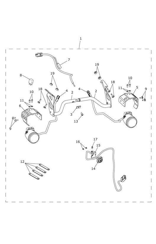 Diagram Fog Light Kit for your Triumph Bonneville Bobber  