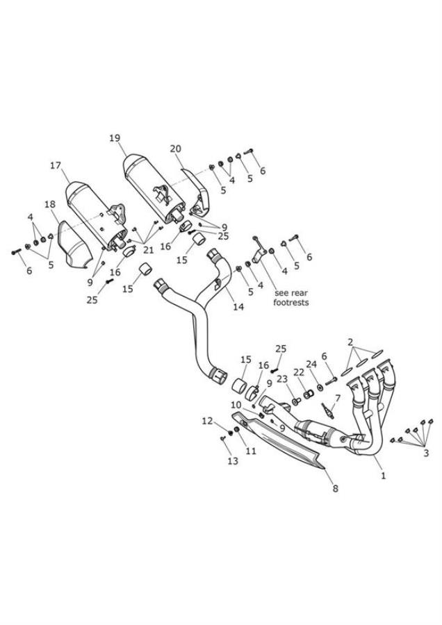 Diagram Exhaust System for your 2017 Triumph Speedmaster   