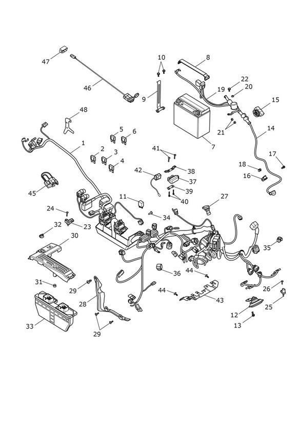 Diagram Electrical Equipment for your 2012 Triumph Speedmaster   