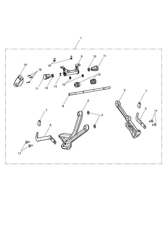 Diagram Mounting Kit, Pannier for your Triumph Tiger  