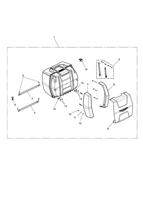 Diagram Top Box Assy, Powered for your 2015 Triumph Tiger EXPLORER XR  