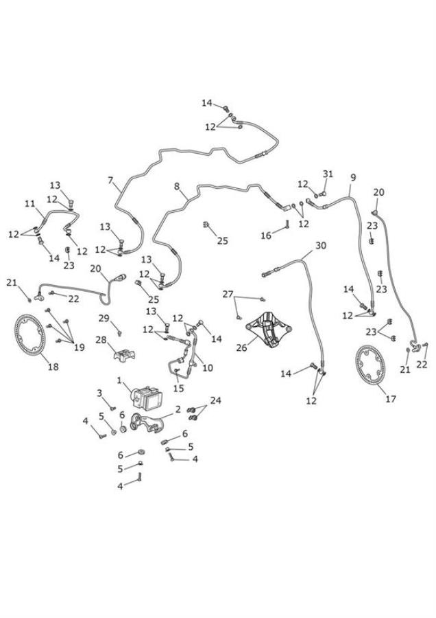 Diagram ABS System for your Triumph Bonneville  