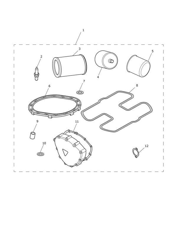 Diagram Service Kit - Eng No 456552 > for your 2020 Triumph Bonneville  T100 EFI 