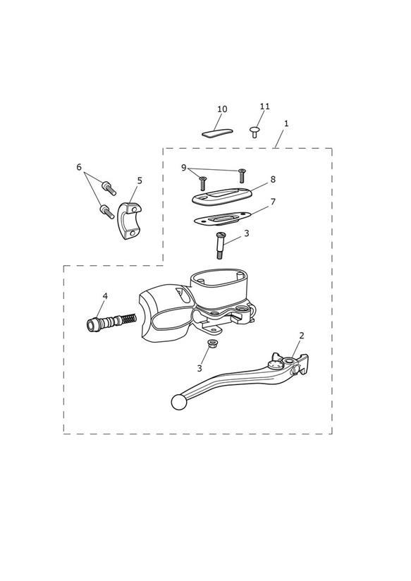 Diagram Front Master Cylinder Assy for your Triumph Thruxton  