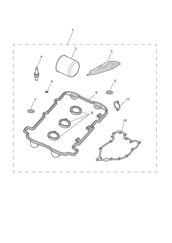 Diagram Service Kits for your 1994 Triumph Speed Triple 461332 > 735437  