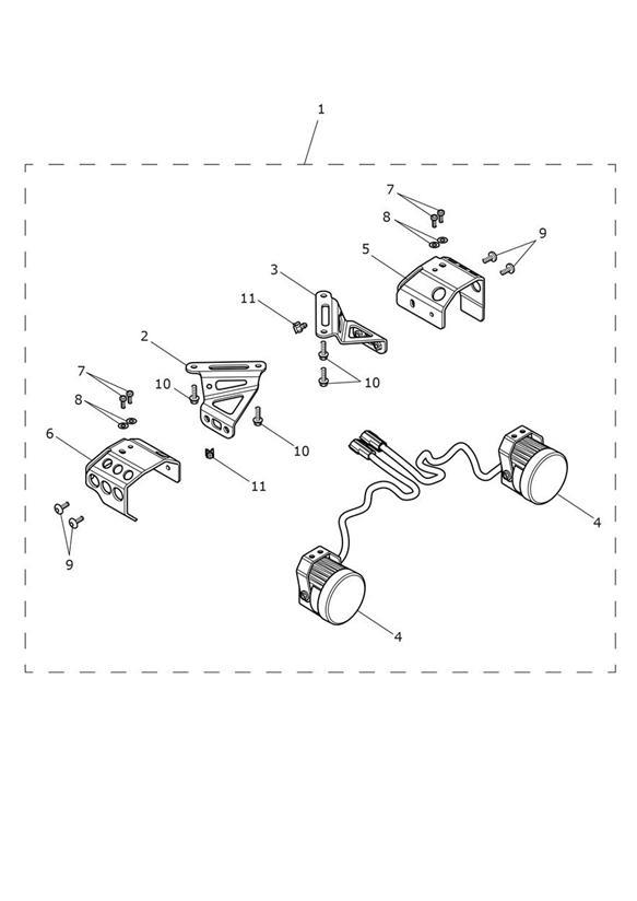 Diagram LED Foglight Kit for your 2016 Triumph Tiger EXPLORER XR  