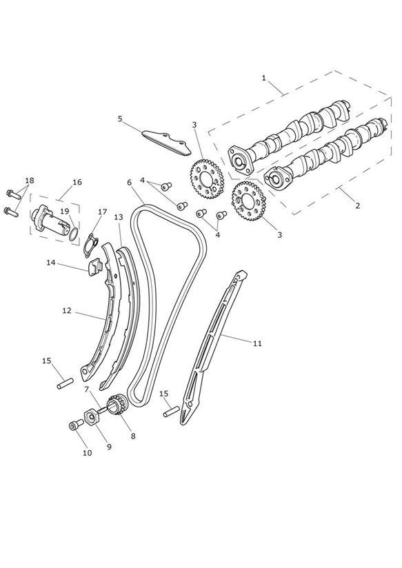 Diagram Camshaft & Camshaft Drive for your 2011 Triumph Scrambler  EFI 