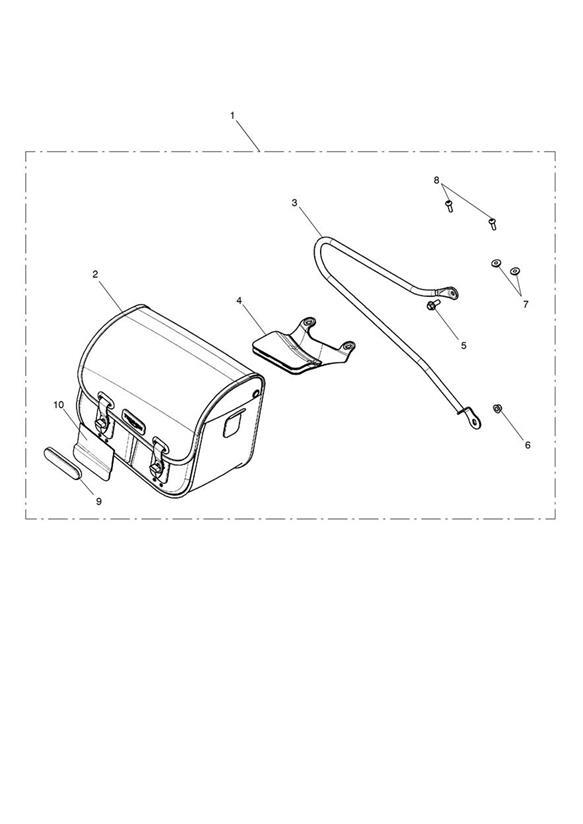 Diagram Pannier, Waxed Cotton, RHS, Olive for your Triumph