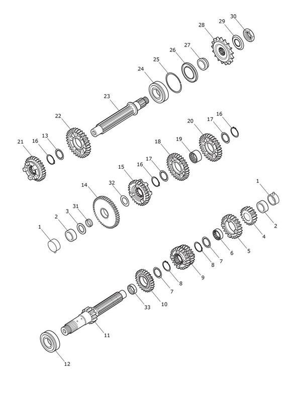 Diagram Transmission for your 2000 Triumph Thunderbird   