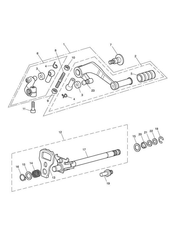 Diagram Gear Change Mechanism for your 2021 Triumph Bonneville Speedmaster   