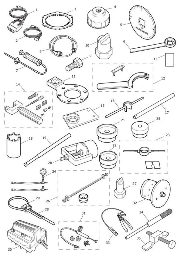 Diagram Service Tools for your Triumph Tiger  