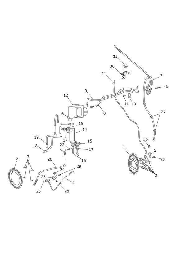 Diagram ABS System for your Triumph Bonneville Bobber  