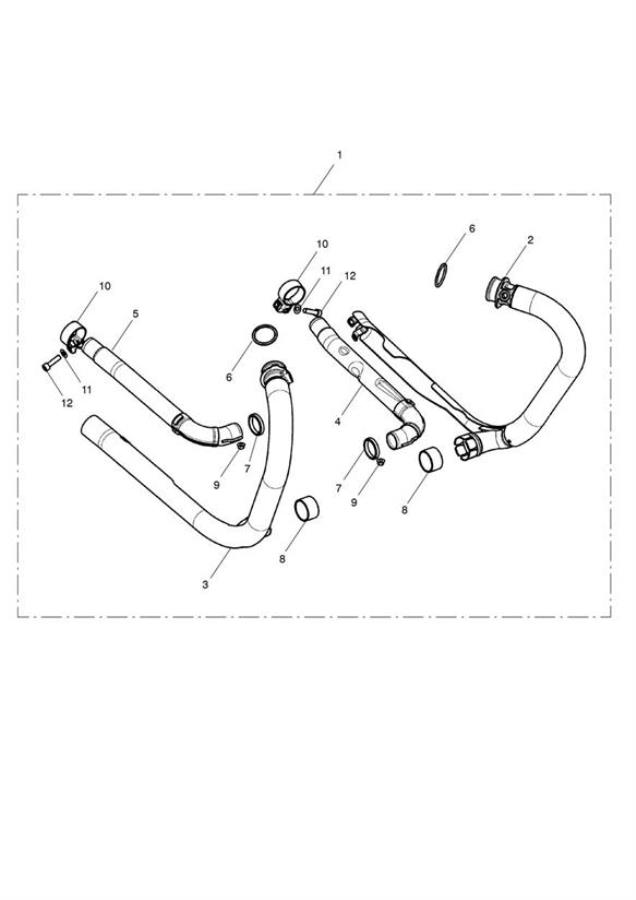 Diagram Exhaust Header, Pair, Black for your 2019 Triumph Bonneville  T120 