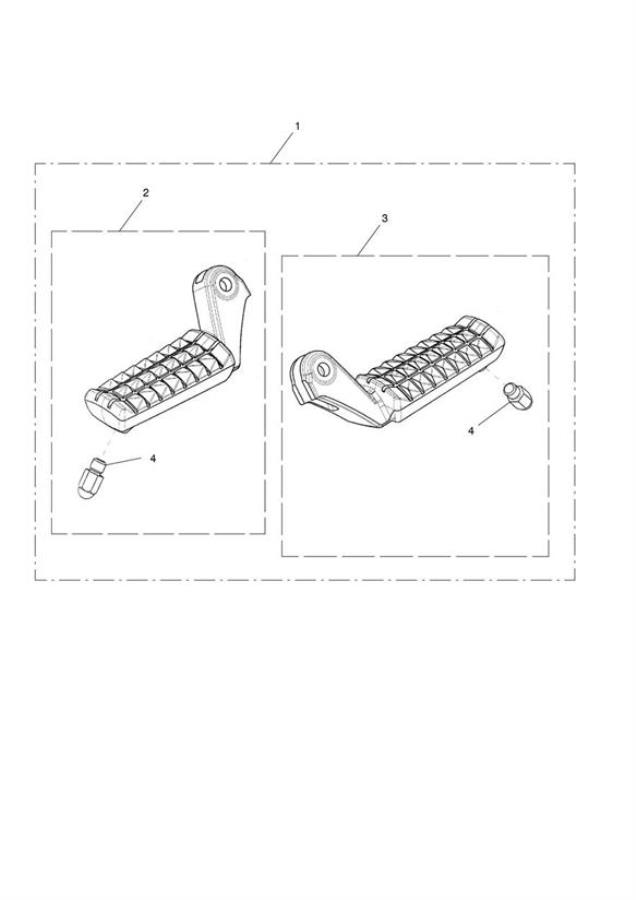 Full size assembly image of Front Footrest, Pair (1/1)