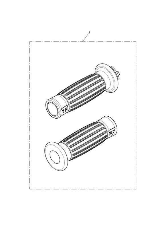 Diagram Gummy Grip Kit, D25.4, Brown for your 2016 Triumph Bonneville   