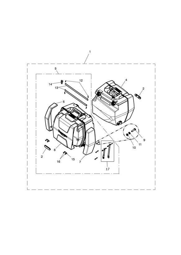 Diagram 2 Box Pannier Kit for your Triumph Tiger  