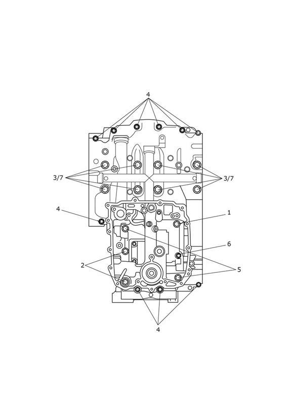 Diagram Crankcase Bolts for your 2020 Triumph Street Cup   