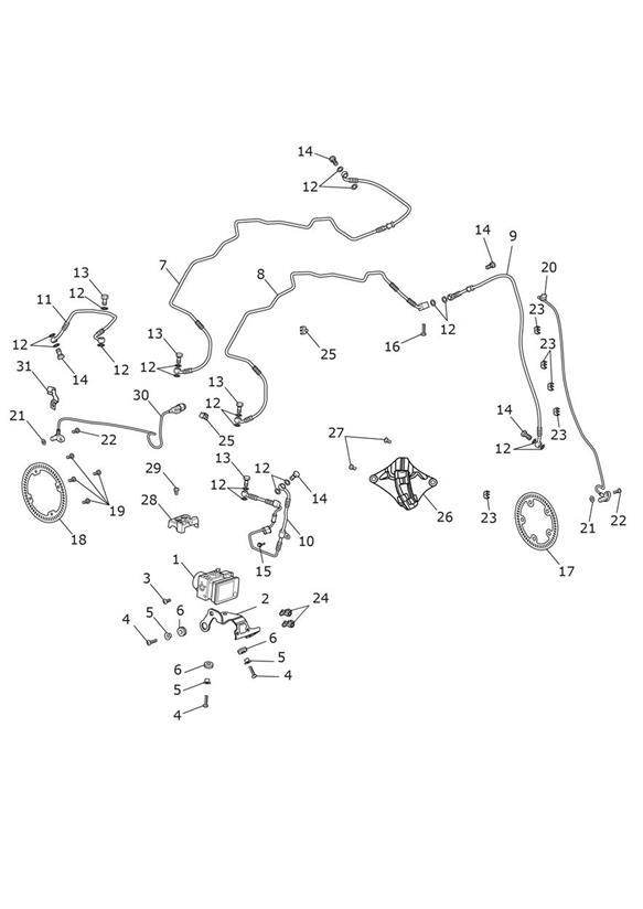 Diagram ABS System for your 2020 Triumph Street Cup   