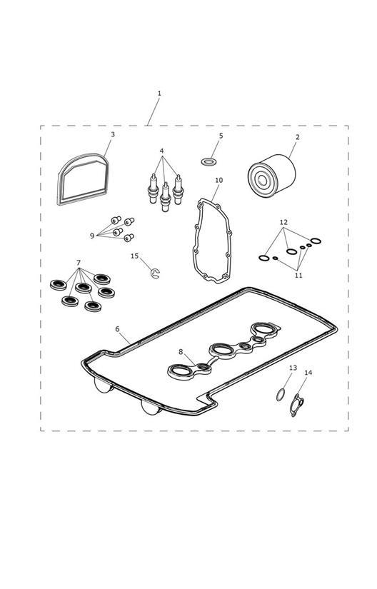 Diagram Engine Service Kit for your 2018 Triumph Daytona 675 up to VIN 381274  
