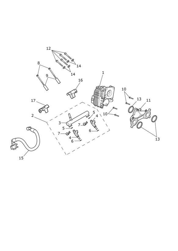 Diagram Throttle Bodies for your 2021 Triumph Bonneville Bobber   