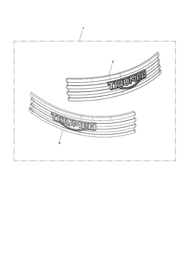 Diagram Tank Badge, Bar, Vintage, Kit for your 2017 Triumph Bonneville  T120 