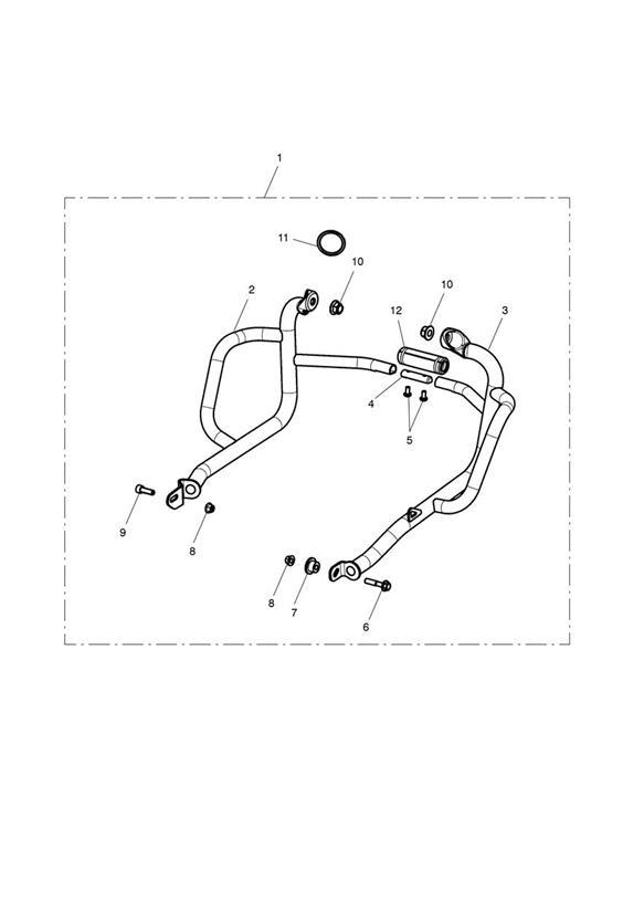 Diagram Dresser Bar Kit, Cage, Black for your 2020 Triumph Street Cup   