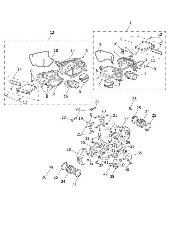 Diagram Airbox for your 2021 Triumph Bonneville Bobber   