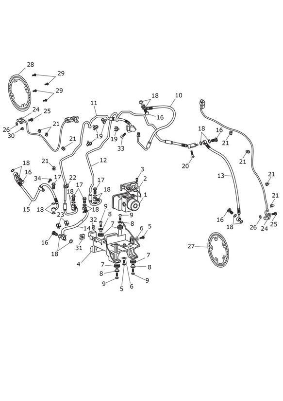 Diagram ABS System for your Triumph Bonneville Bobber  