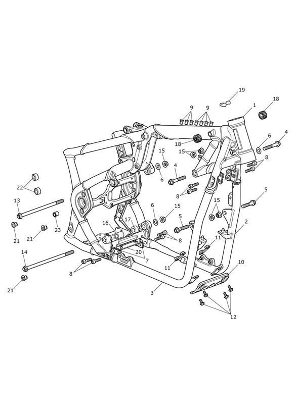 Diagram Main Frame Assembly for your 2017 Triumph Bonneville Bobber   