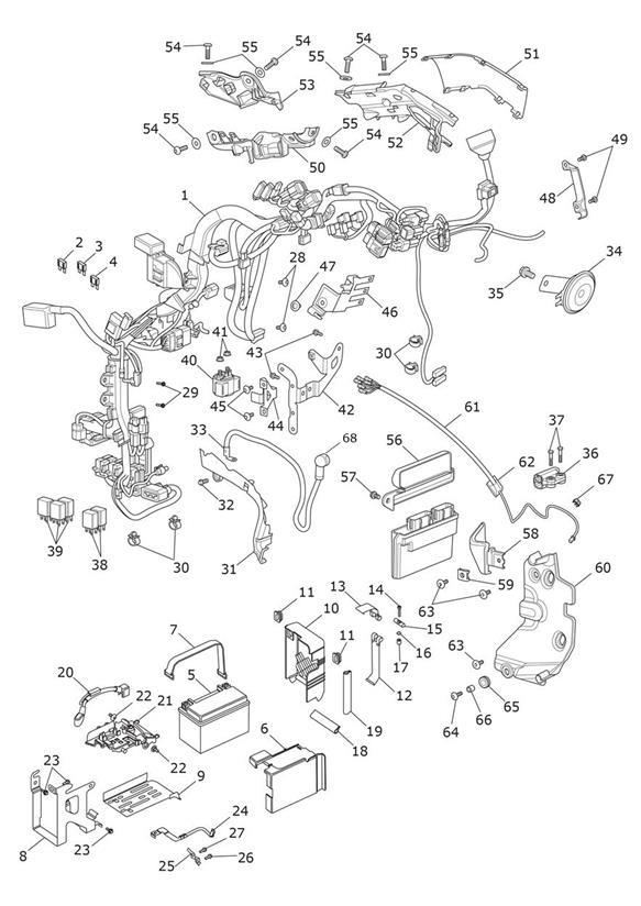 Diagram Electrical Equipment for your 2019 Triumph Bonneville Bobber   