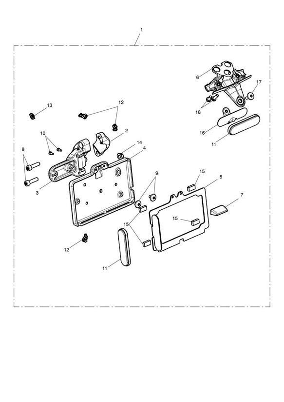 Diagram Side Mounted Number Plate Kit - US Mkt Only for your 2017 Triumph Bonneville Bobber   