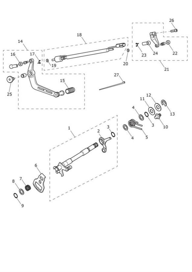 Diagram Gearchange Mechanism for your Triumph Street Triple  