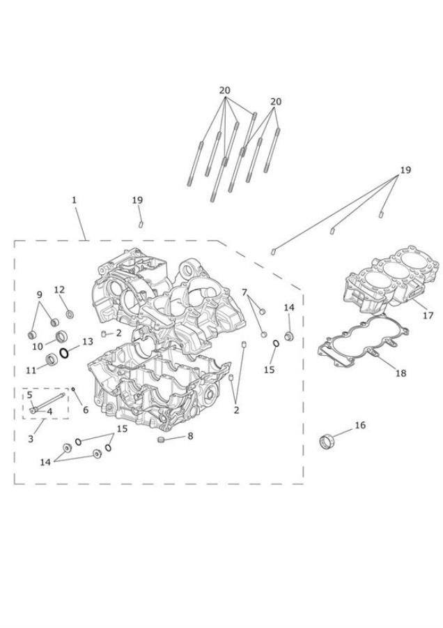 Diagram Crankcase & Fittings for your Triumph