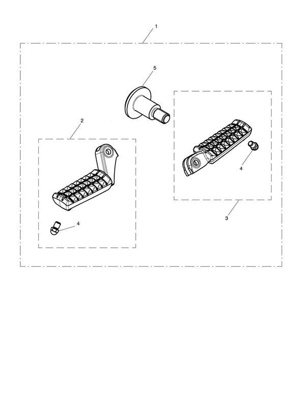 Diagram Footrest, Front, M/CD, Kit for your 2021 Triumph Bonneville Bobber   