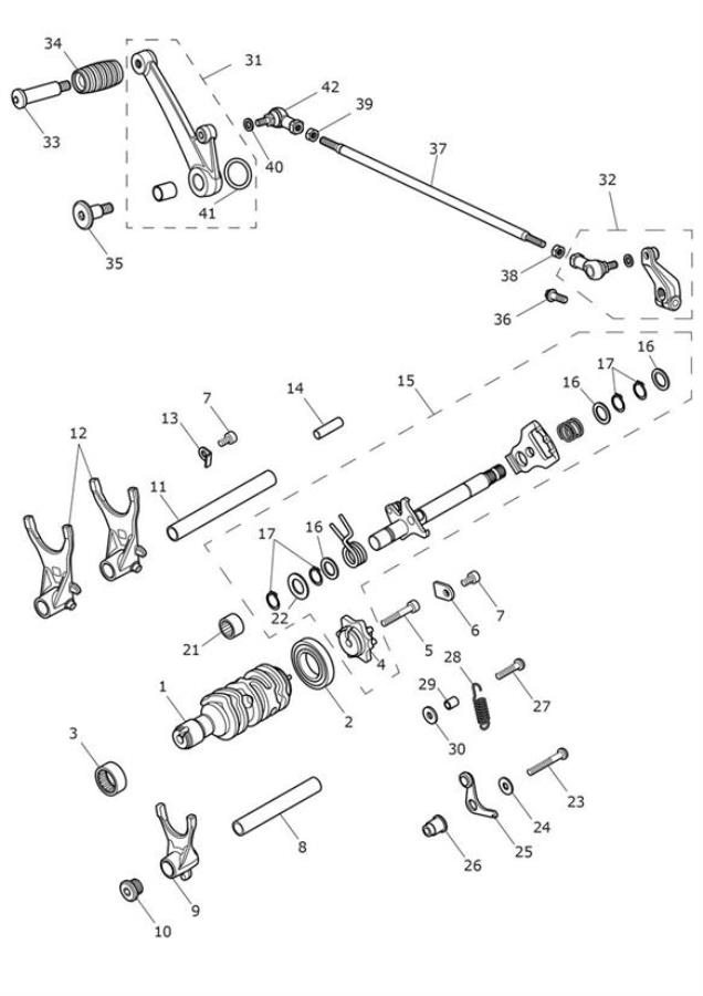 Triumph Bonneville Speedmaster Spares Kit, Selector Mechanism. Gear ...