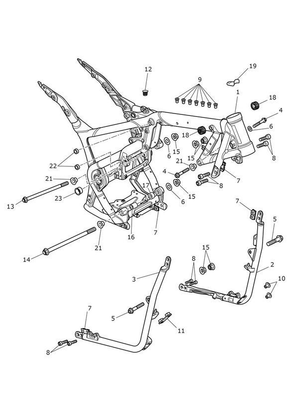 Diagram Main Frame Assembly for your 2021 Triumph Bonneville Speedmaster   