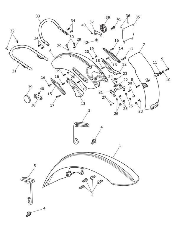 Diagram Mudguards for your 2019 Triumph Bonneville Bobber   