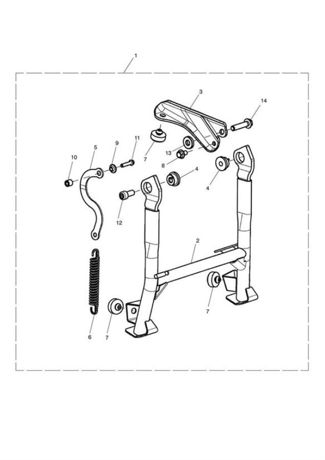 Diagram Centrestand Kit, Short for your 2020 Triumph Rocket 3   