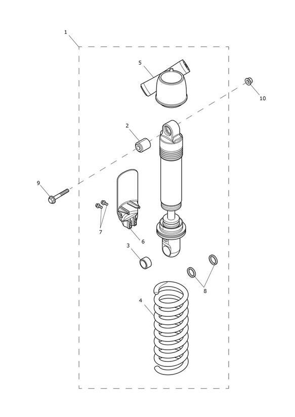 Diagram Rear Suspension Unit for your 1993 Triumph Tiger   