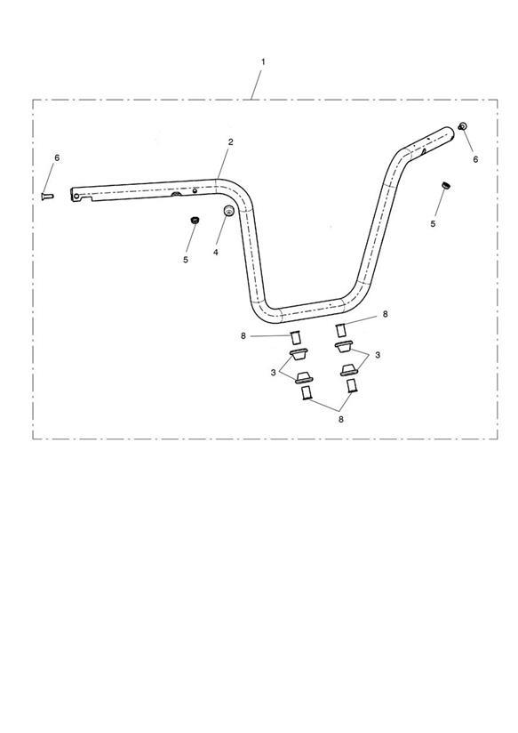 Triumph Bonneville Bobber High Handlebar Kit, Chrome. Motorcycle 