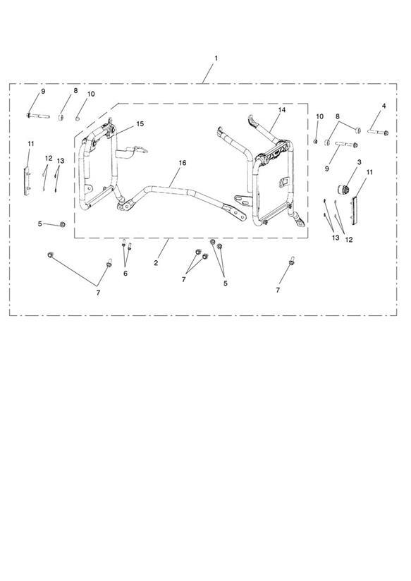 Diagram Mounting Kit, Panniers for your Triumph Tiger  