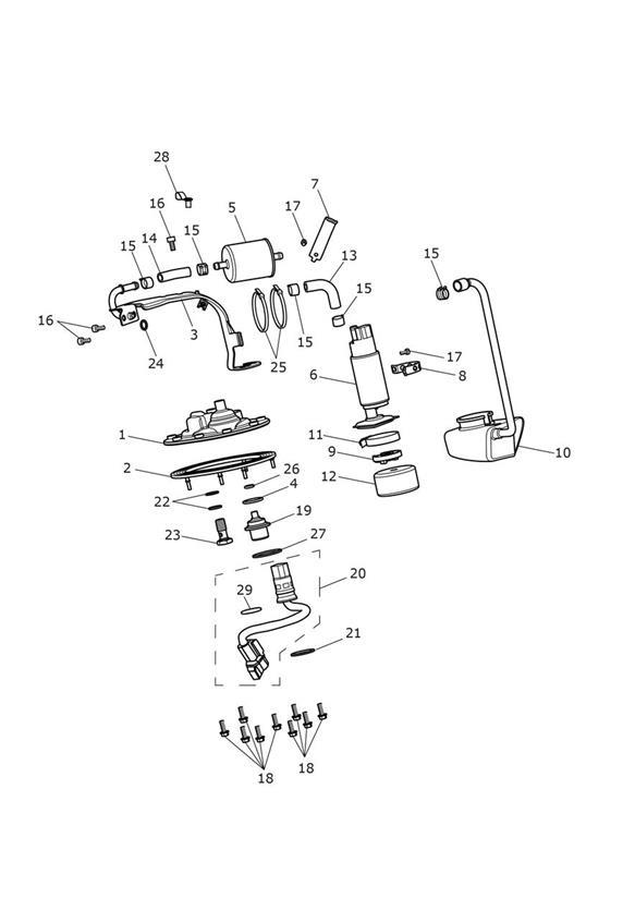 Diagram Fuel Pump for your 2021 Triumph Scrambler 1200   