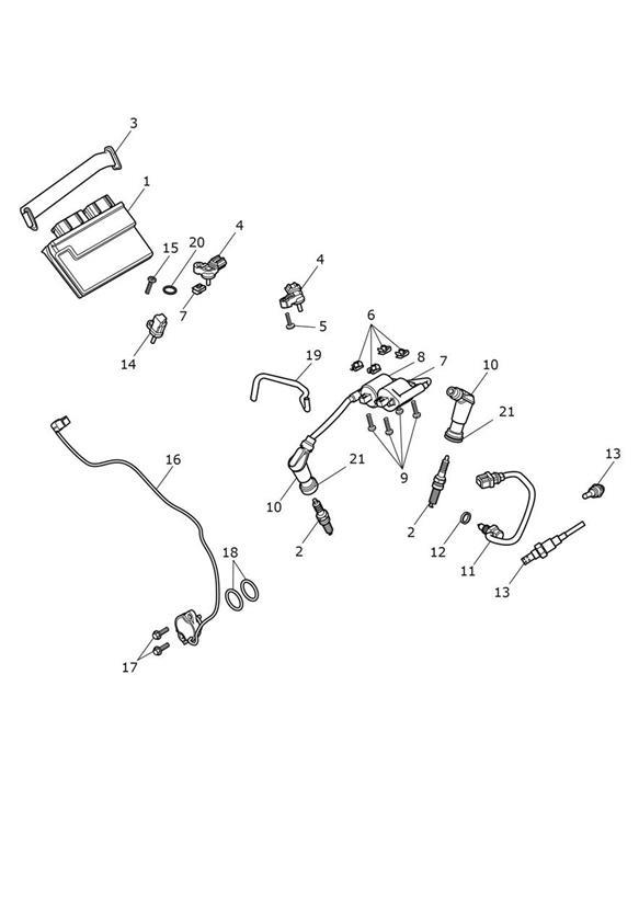Diagram Engine Management System for your Triumph