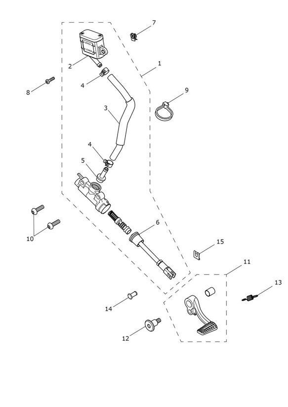 Diagram Rear Brake Master Cylinder for your Triumph