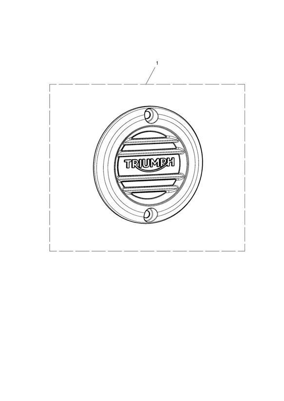 Diagram Clutch Badge, Ribbed, Brushed for your 2020 Triumph Bonneville   
